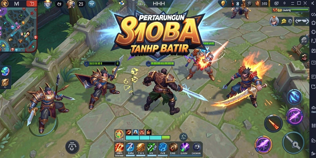 Tangkapan layar gameplay 8HHH yang mendebarkan dan penuh aksi.