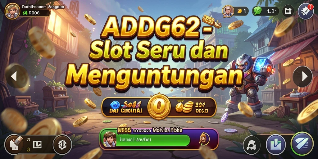 Tampilan gameplay menarik dari ADG62 dengan simbol slot berwarna-warni.
