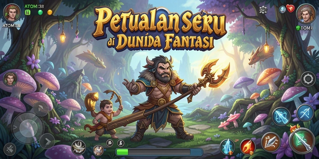 Tampilan menarik dari gameplay seru ATOM138