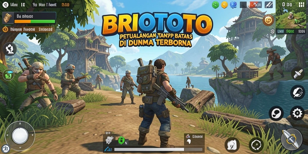 Tangkapan layar gameplay BRIOTOTO menampilkan eksplorasi dunia terbuka yang menakjubkan.