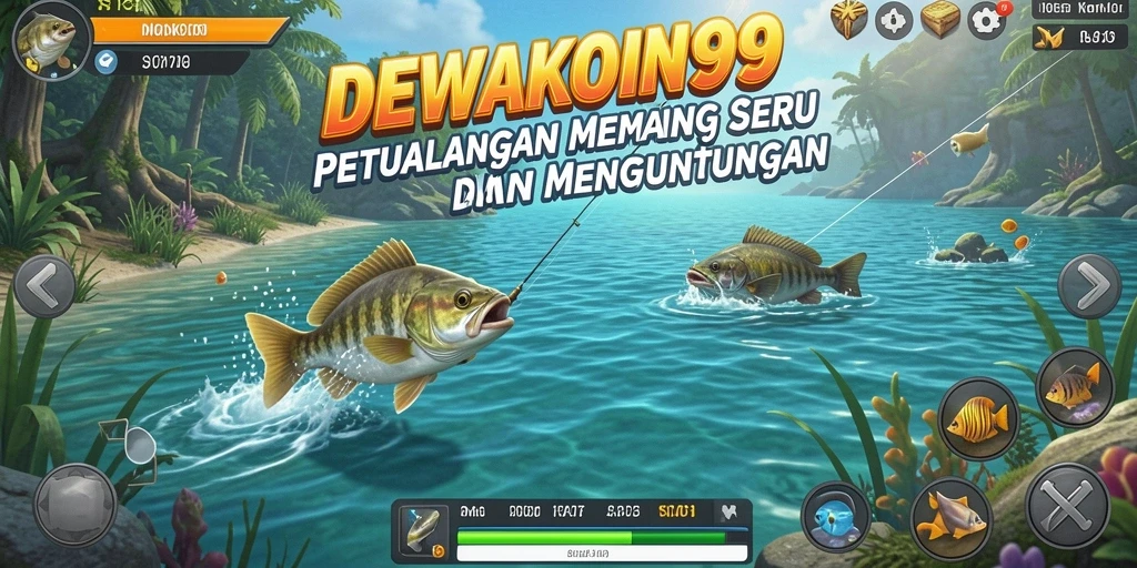 Tampilan gameplay DEWAKOIN99 yang penuh warna dan dinamis.