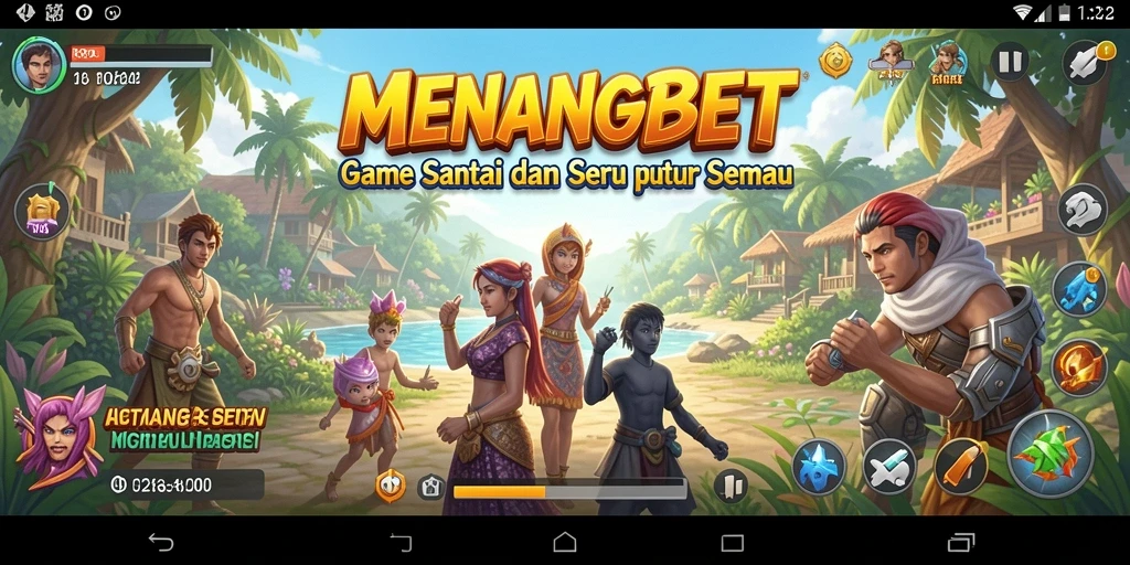 Tangkapan layar MENANGBET dengan gameplay yang ceria dan mengasyikkan.