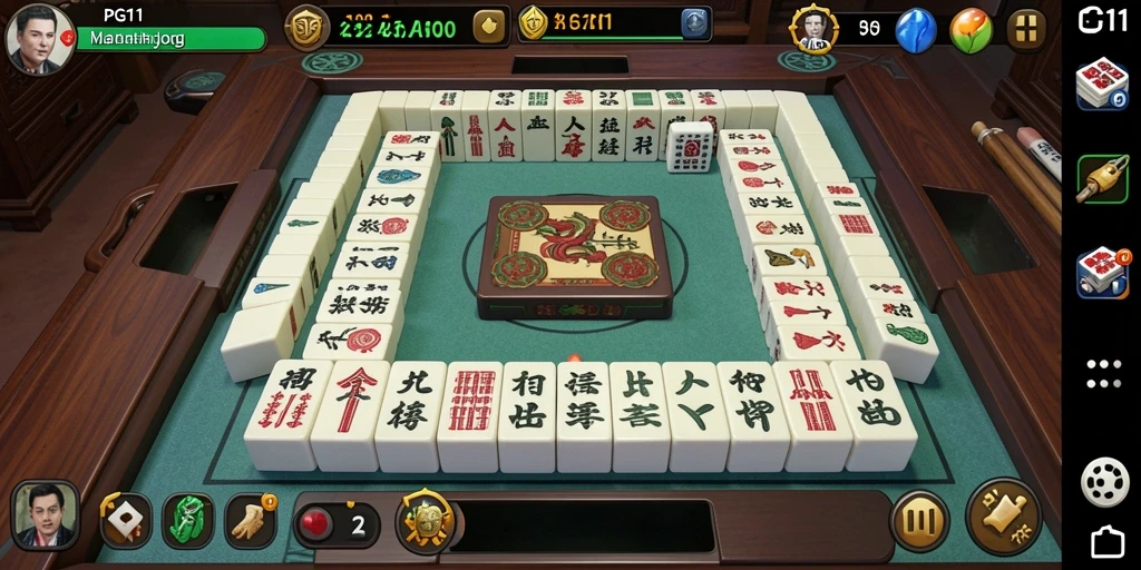 Screenshot utama PG11 menampilkan gameplay Mahjong yang seru.