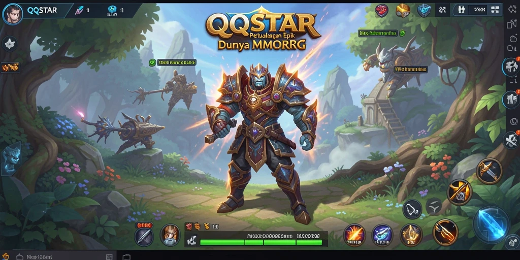 Gameplay seru dalam QQSTAR dengan banyak aksi dan petualangan.