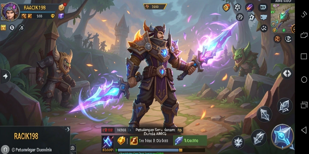 Tampilan gameplay yang menegangkan dalam RACIK198, penuh aksi dan strategi.